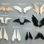 HeHeBJD Resin Wing Ears and Resin Horn bjd doll's accesories free shipping