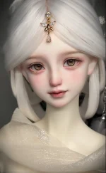 Resin BJD 1/3 Head Only Liberry, Normal and Smile variants available. - Image 3
