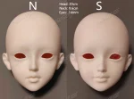Resin BJD 1/3 Head Only Liberry, Normal and Smile variants available. - Image 5