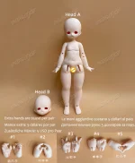 HeHeBJD 1/4 Sweet Smiling Doll Lanlan/Tantan Anime Style Resin Model Figures Fashion Dolls - Image 2